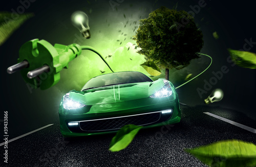 Illustration: Electric Car Concept Electric Car Concept