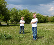 two brothers outdoors