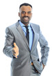 Friendly Afro-American businessman greeting with Friendly Afro-American businessman greeting with