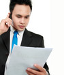 businessman holding a report