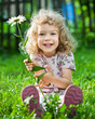 Child with flower