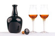 Photo: bottle whith brandy glasses bottle whith brandy glasses