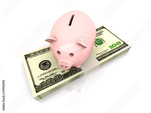 Illustration: Geld ansparen Geld ansparen