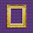 frame of golden wood on the wallpaper frame of golden wood on the wallpaper