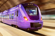 High speed train with motion blur