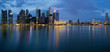 Singapore City Skyline Panorama at Twilight