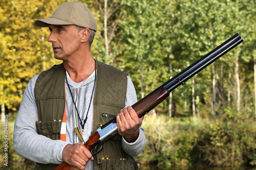 Photo: Hunter with a shotgun Hunter with a shotgun