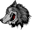 Wolf Mascot Head Vector Cartoon Wolf Mascot Head Vector Cartoon