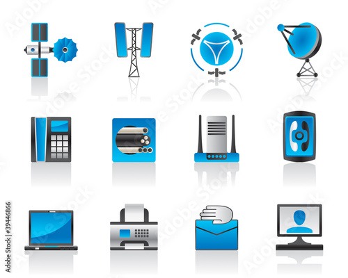 Vector: Communication and media icons - vector illustration Communication and media icons - vector illustration