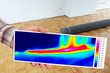 Foto: thermal imaging locating the heating pipes thermal imaging locating the heating pipes