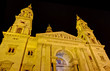 Saint Stephen basilica night view, Budapest, Hungary Saint Stephen basilica night view, Budapest, Hungary