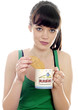 Young Woman Drinking Tea. Model Released