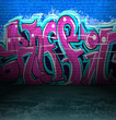 Graffiti wall urban street art painting