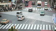 time lapse at Hachiko crossing in Shibuya district, Tokyo, Japan