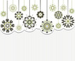 Vector of an abstract flowers on striped background