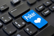 Clavier d'ordinateur touche bleue poker Clavier d'ordinateur touche bleue poker