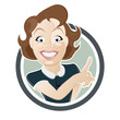 Vector: retro cartoon frau retro cartoon frau