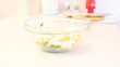 Preparation of salad from eggs Preparation of salad from eggs