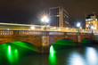 O'Connell street bridge in Dublin at night, Ireland