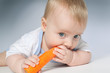 baby with carrot