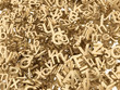 Goldene 3D Buchstaben