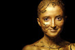 beauty woman with golden skin