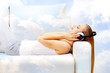 listening to music in the clouds