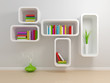 White bookshelf