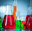 Photo: test tubes with colorful liquids test tubes with colorful liquids