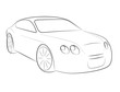 Vector: Cartoon car silhouette Cartoon car silhouette