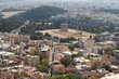 Greece, Athens. View of the city and Temple of Olympian Zeus