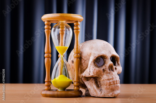 Photo: Death and time concept Death and time concept