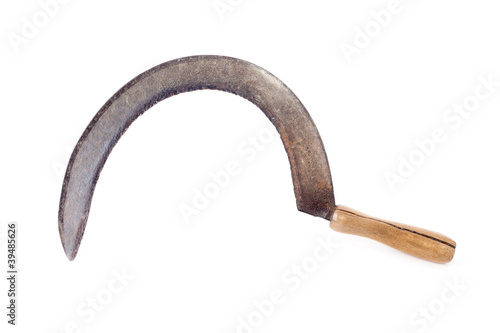 Photo: sickle under the white background sickle under the white background