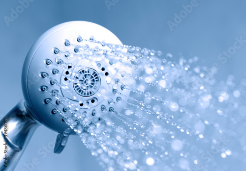 Photo: Shower with running water Shower with running water