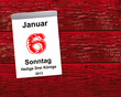 Kalender Holz - 06.01.2013 - Neujahr