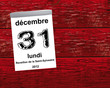 Kalender Holz - 31.12.2012 - Silvester französisch