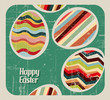 Vector retro Paper easter egg card Vector retro Paper easter egg card