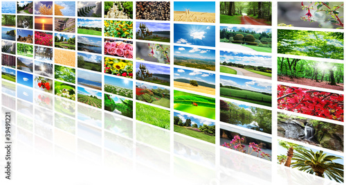 Photo: Collage of many nature photos Collage of many nature photos