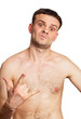 Portrait of a naked young man