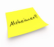 Notizzettel - Alzheimer?