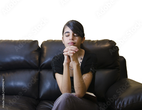 Photo: Latin Teenager Girl Having a Daily Devotional Latin Teenager Girl Having a Daily Devotional