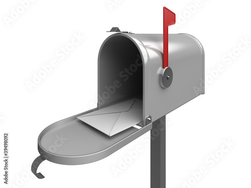 Illustration: Mailbox with letter Mailbox with letter