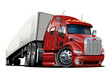 Vector: vector cartoon semi truck. one-click repaint vector cartoon semi truck. one-click repaint