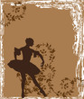 ballet dancer in brown plant curls ballet dancer in brown plant curls