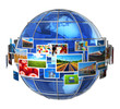 Telecommunication and media technologies concept