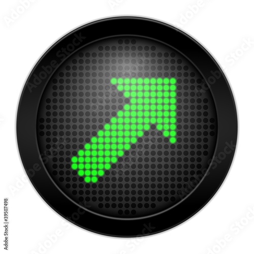 Illustration: button led pfeil nach oben grün I button led pfeil nach oben grün I