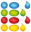 Colorful glossy buttons collection.