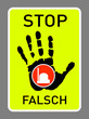 Konzept: Warnschild Atomenergie