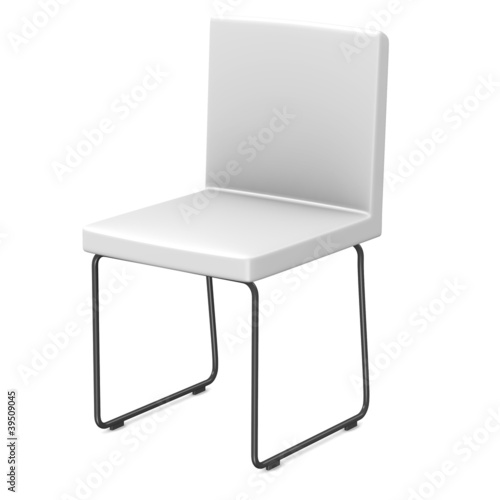 Illustration: 3d render of modern chair 3d render of modern chair