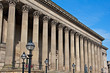 Exterior of St Georges Hall, Liverpool, UK.
